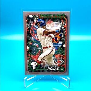 2024 Topps Holiday🔥Johan Rojas🔥Silver Metallic Rookie! 🤯 #H180